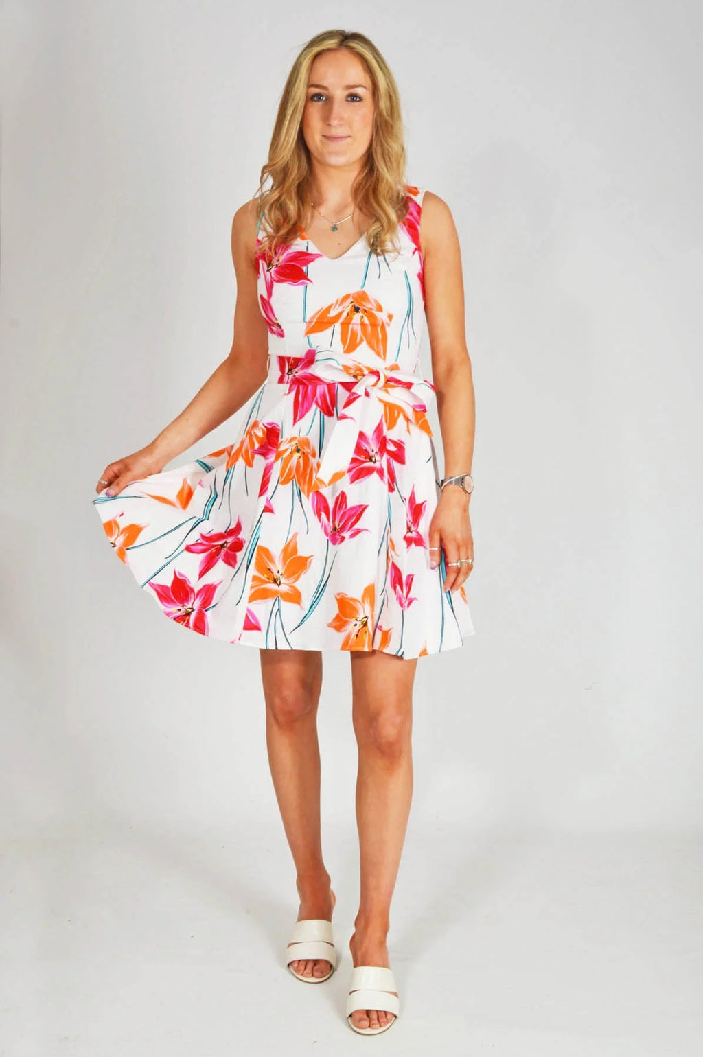 Coast pink and white hot sale dress