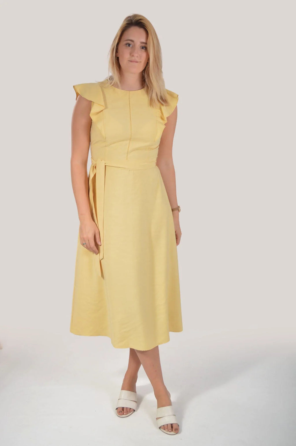 Oasis mustard hot sale dress