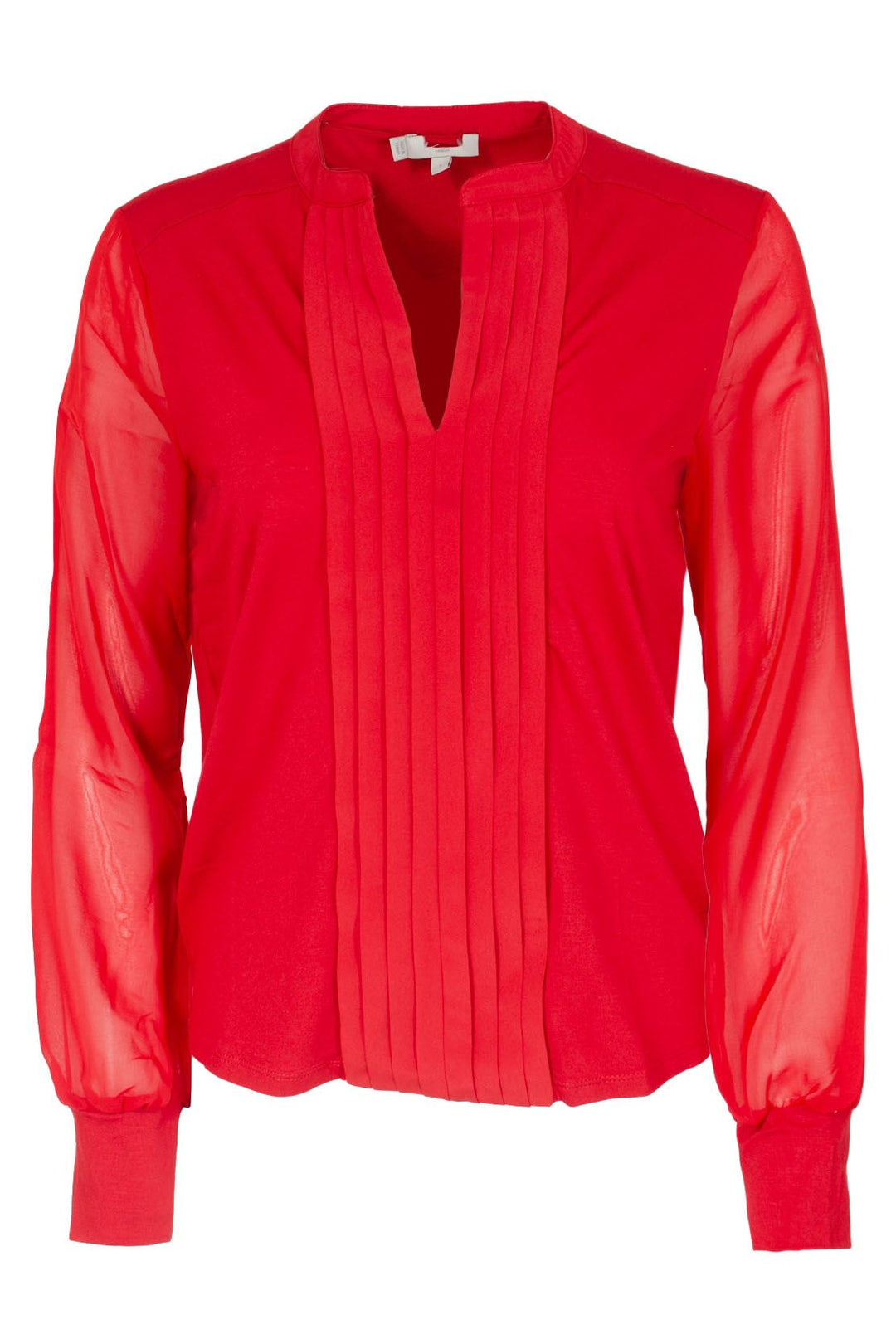 'Darcey' Red Pleat Front Top