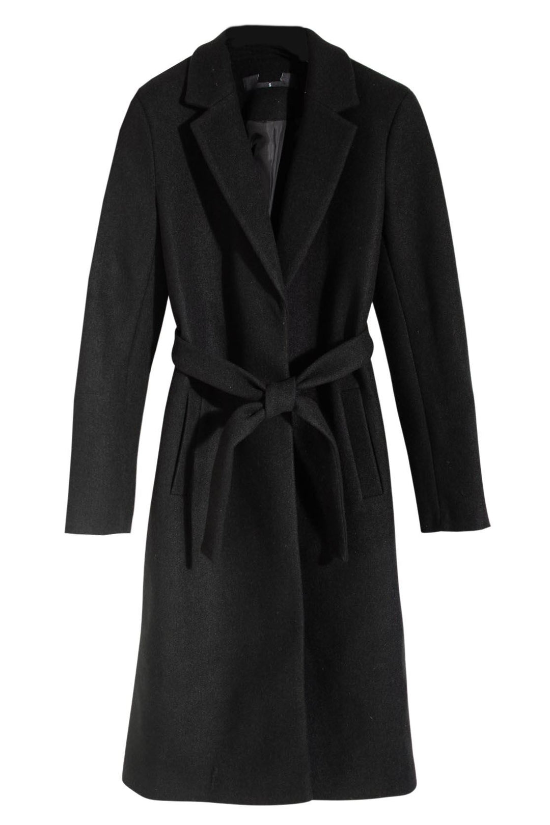 Wool Blend Wrap Coat