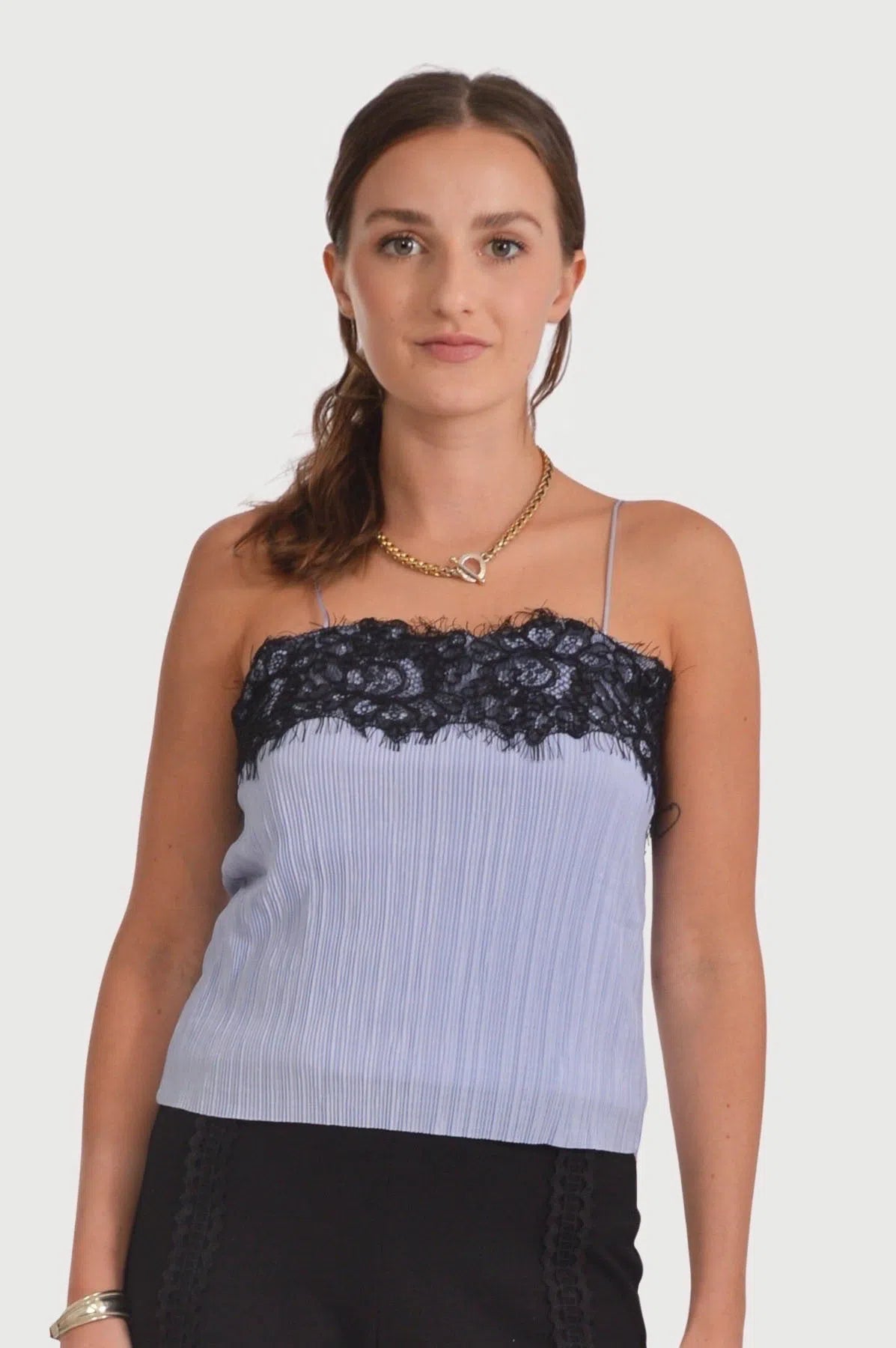 Eyelash Lace Trim Cami Top