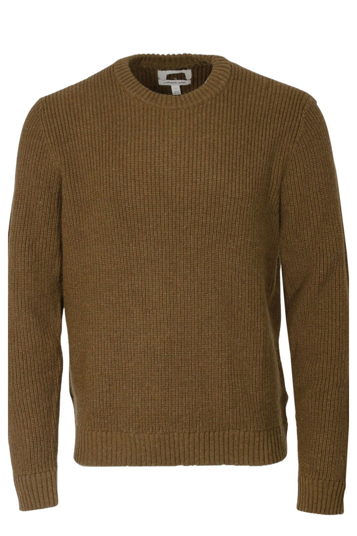 Mens Lambswool Ribbed Knit Jumper