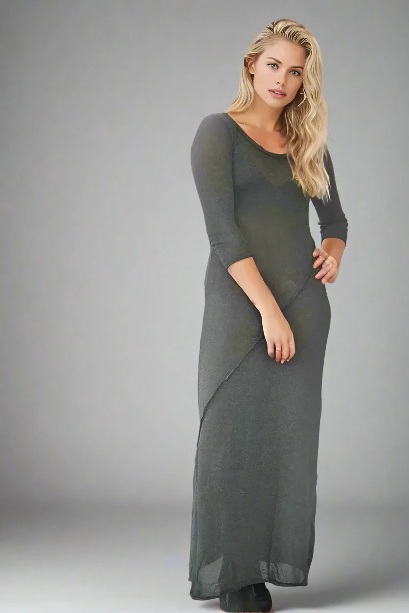 Republic Fine Knit Seamed Maxi Dress