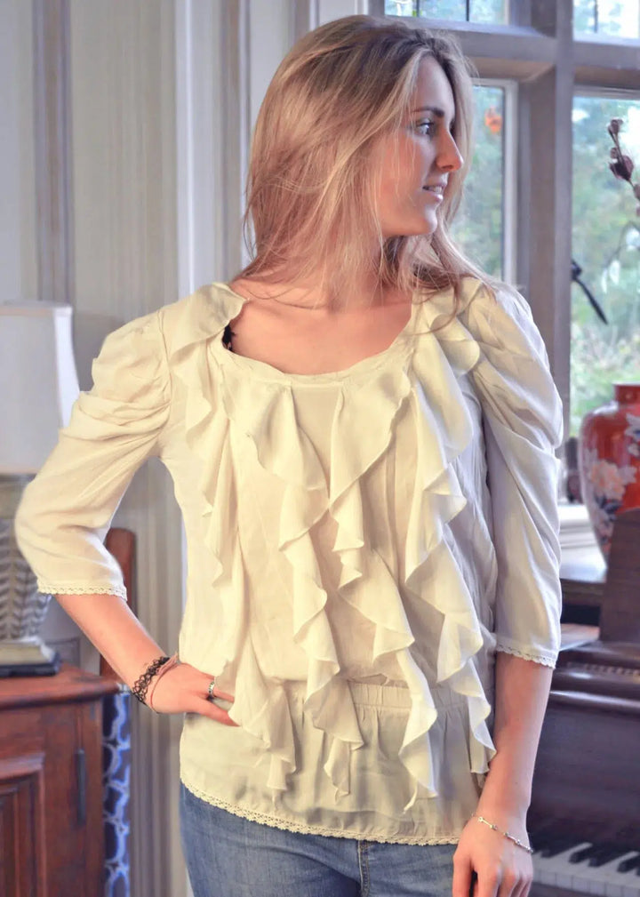 Secret Label Silky Ruffle Blouse