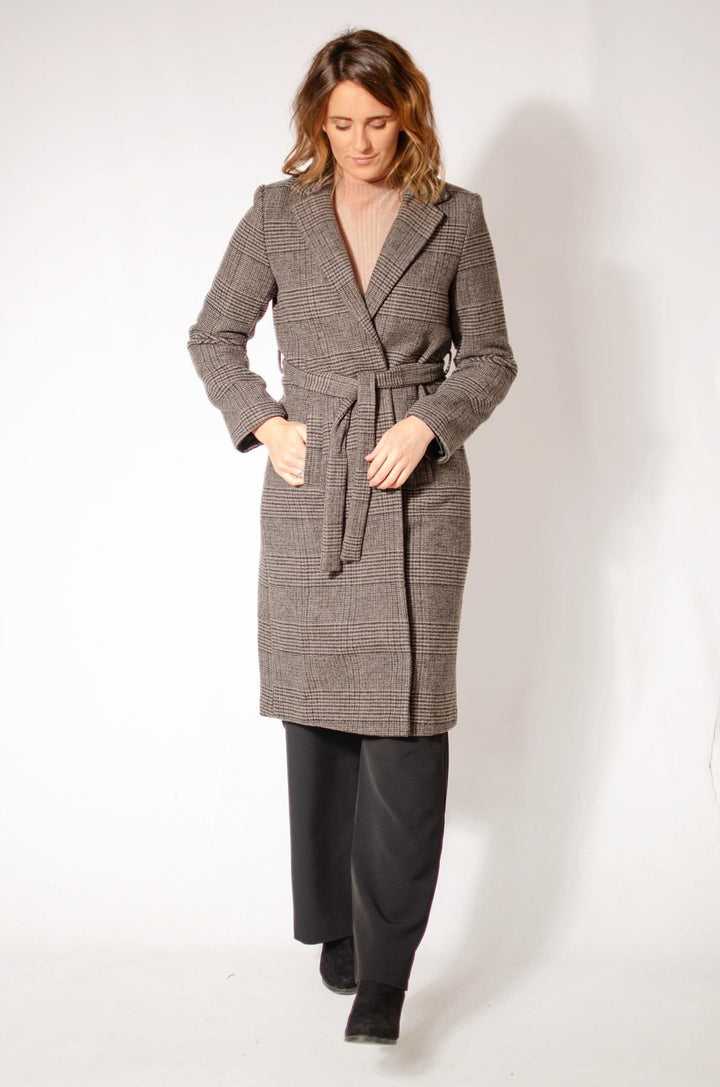 Wool Blend Wrap Coat