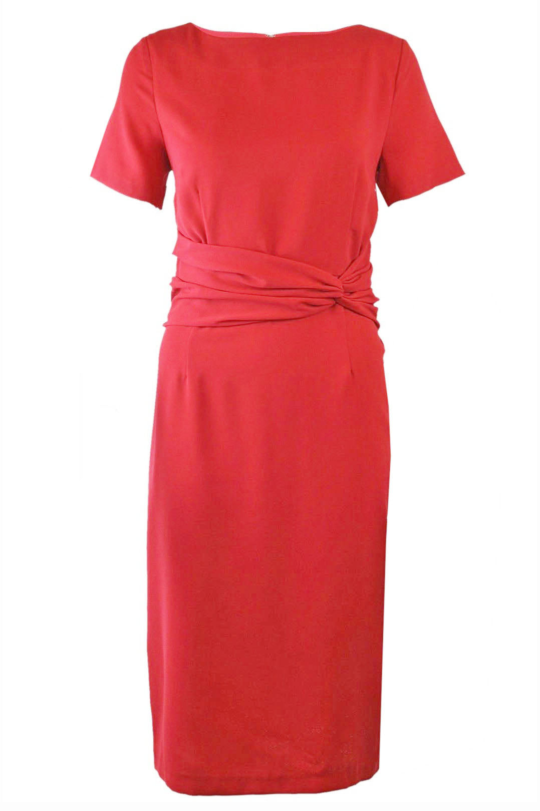 Crepe Ruched Waist Dress