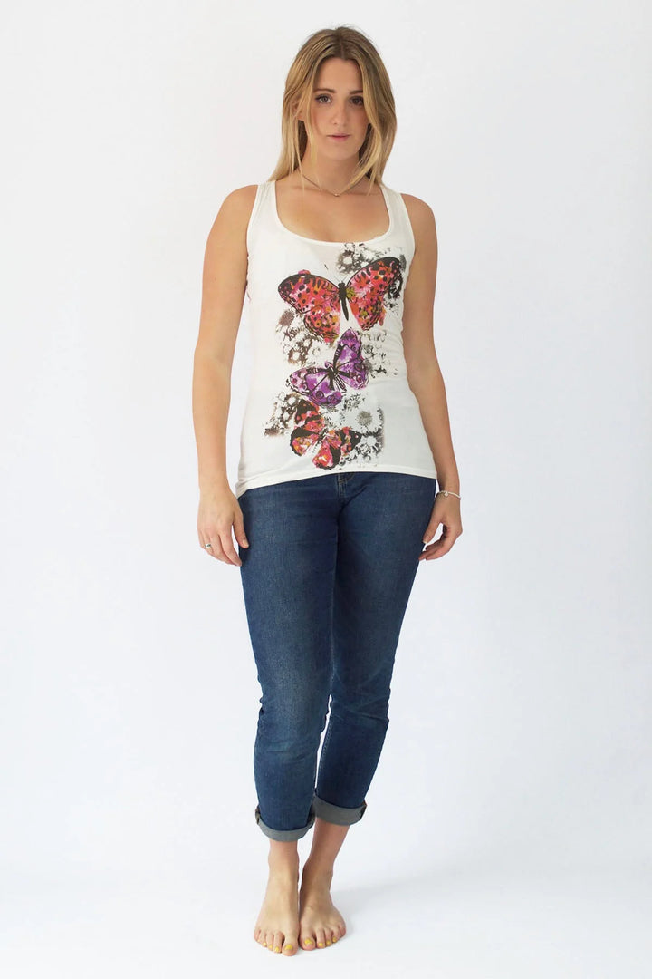 MISO Butterfly Print Vest