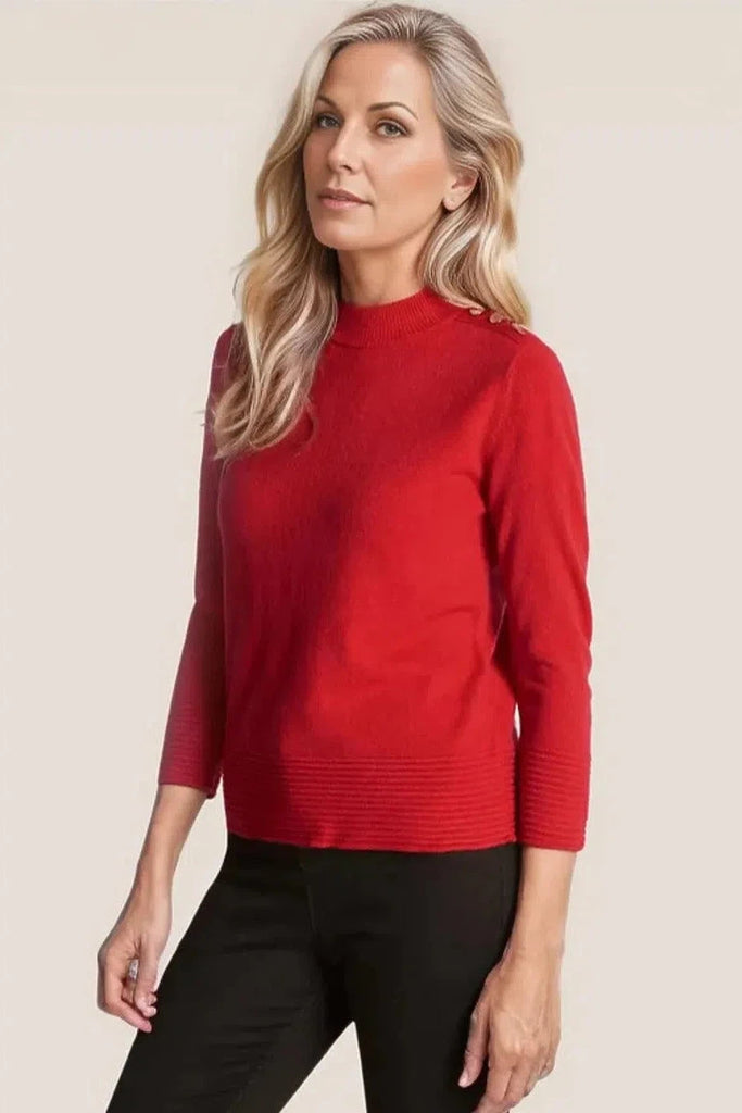 M S Per Una Turtle Neck Jumper Button Shoulder Secret Label