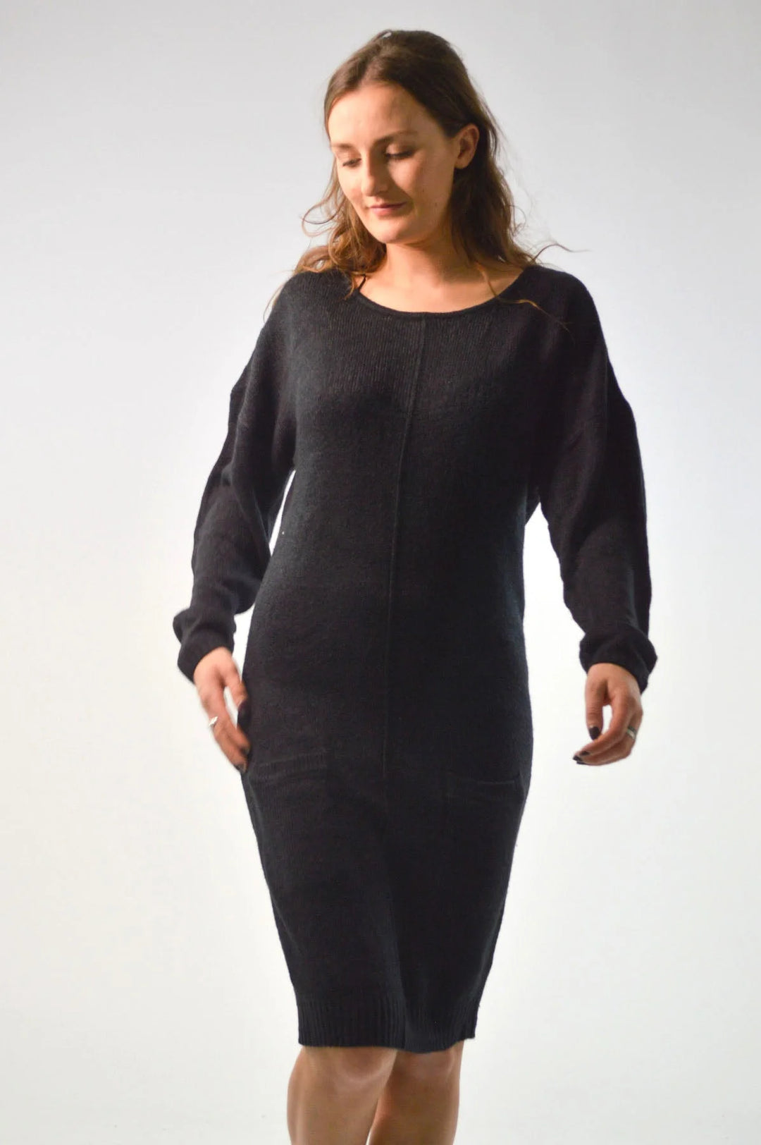 Secret Label Long Scoop Neck Jumper Dress