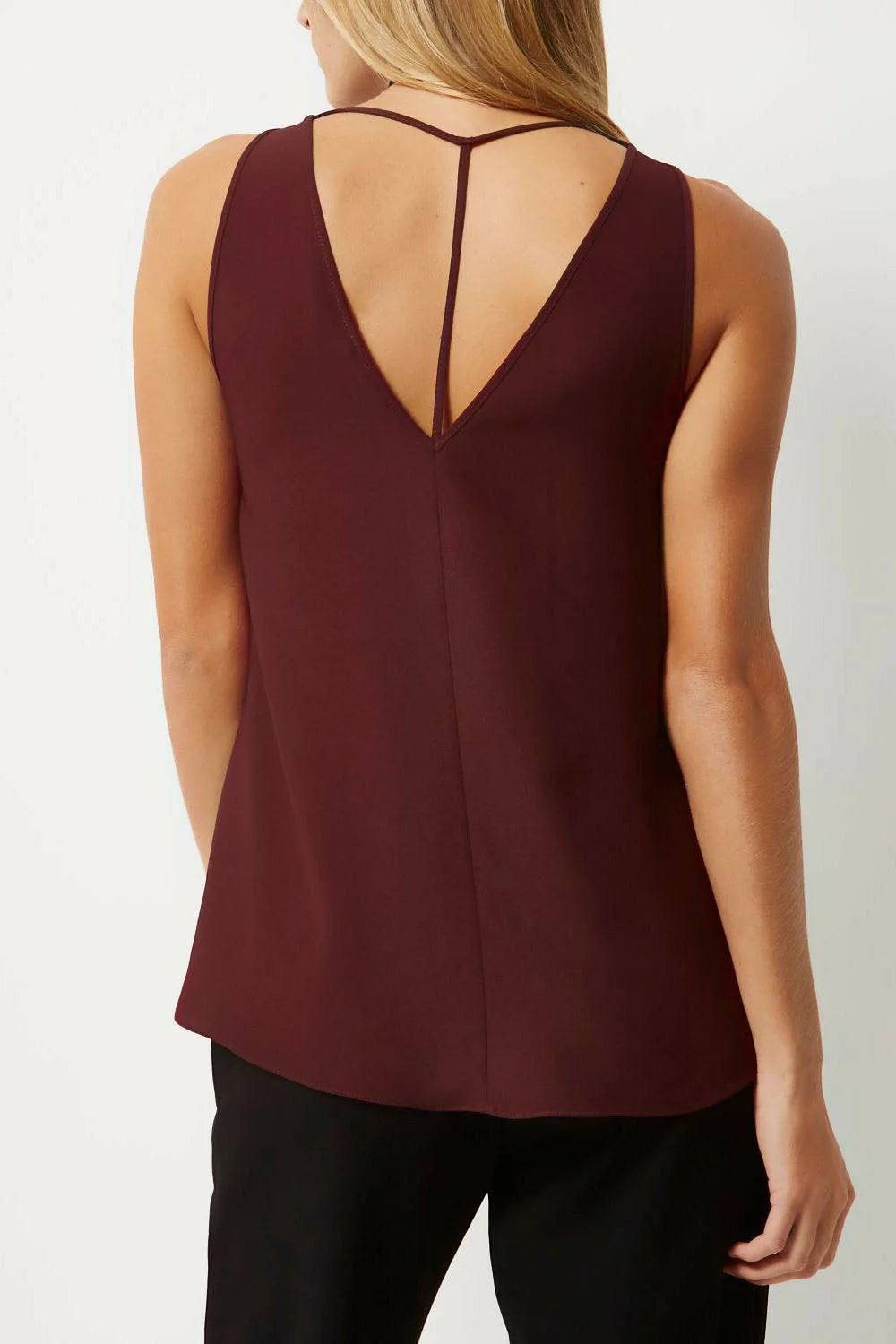 River Island Satin V Neck Swing Top