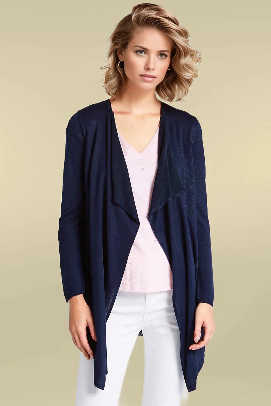 Open Front Waterfall Cardigan