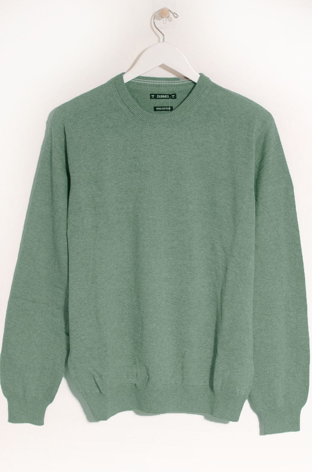 Crew Neck Fine Knit Cotton Jumper