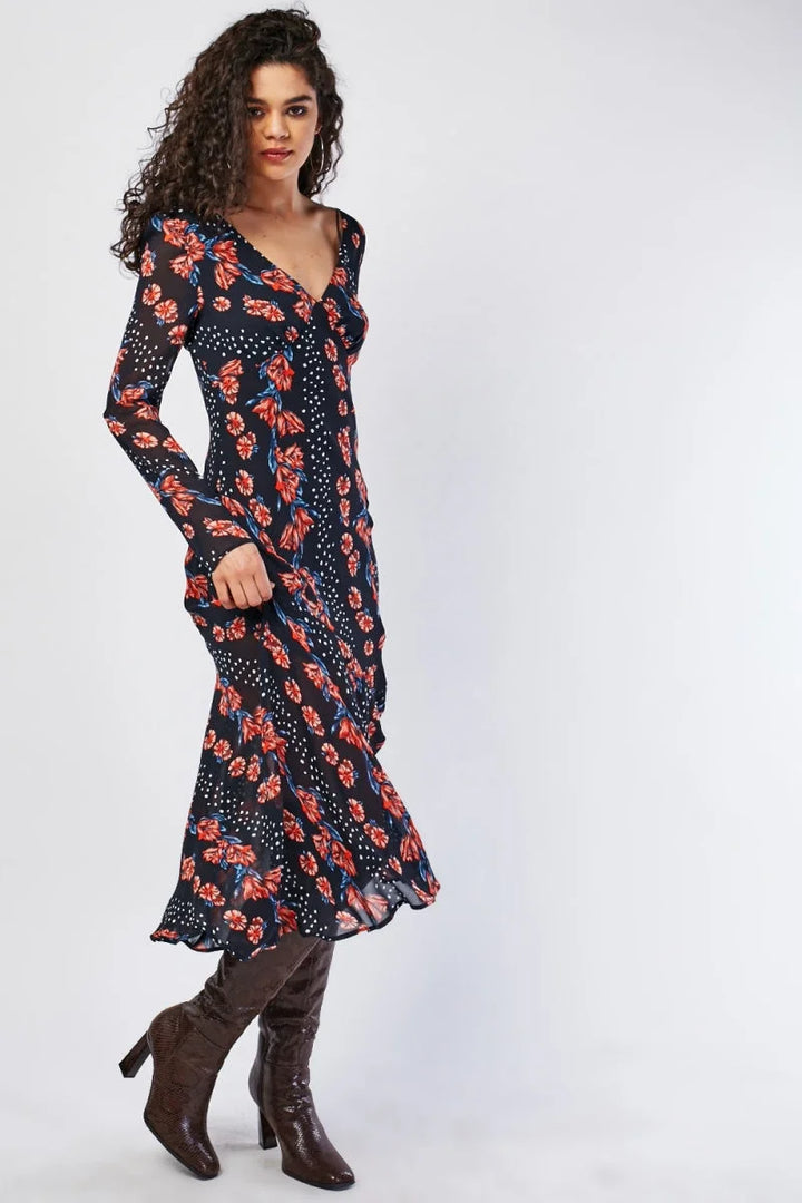 Topshop Floral Midi Maxi Dress