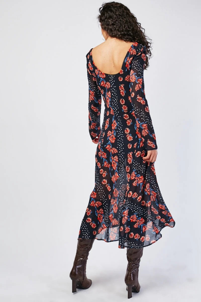 Topshop Floral Midi Maxi Dress