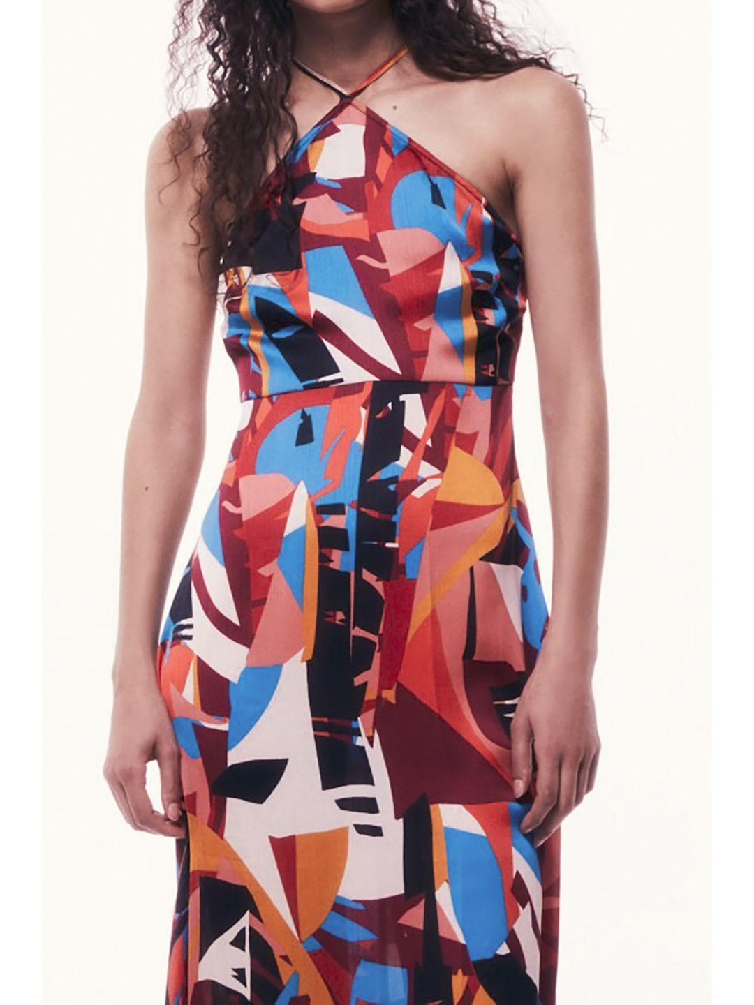 Abstract Halterneck Dress