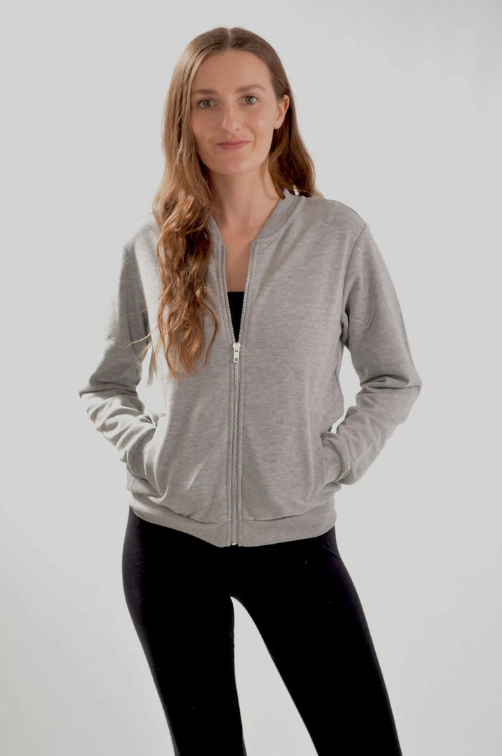 Jersey Zip Front Sweatshirt