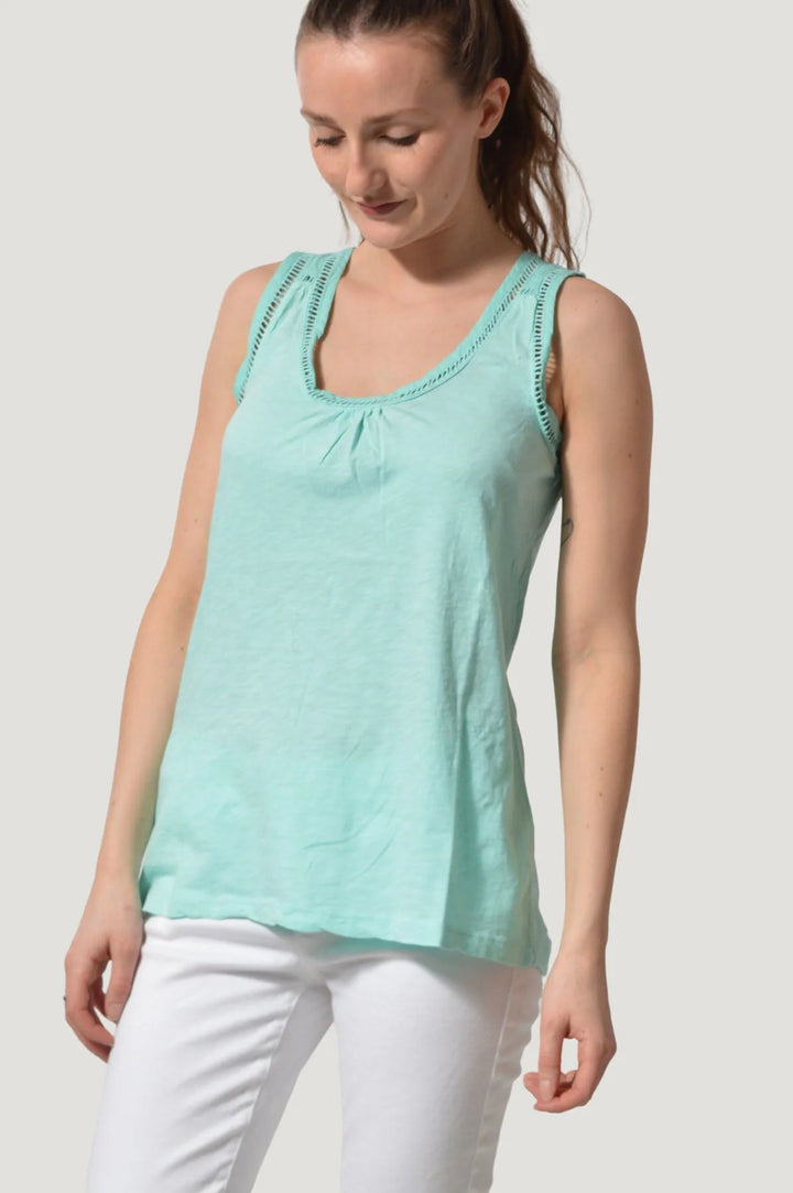 White Stuff Sleeveless Scoop Neck Jersey Top