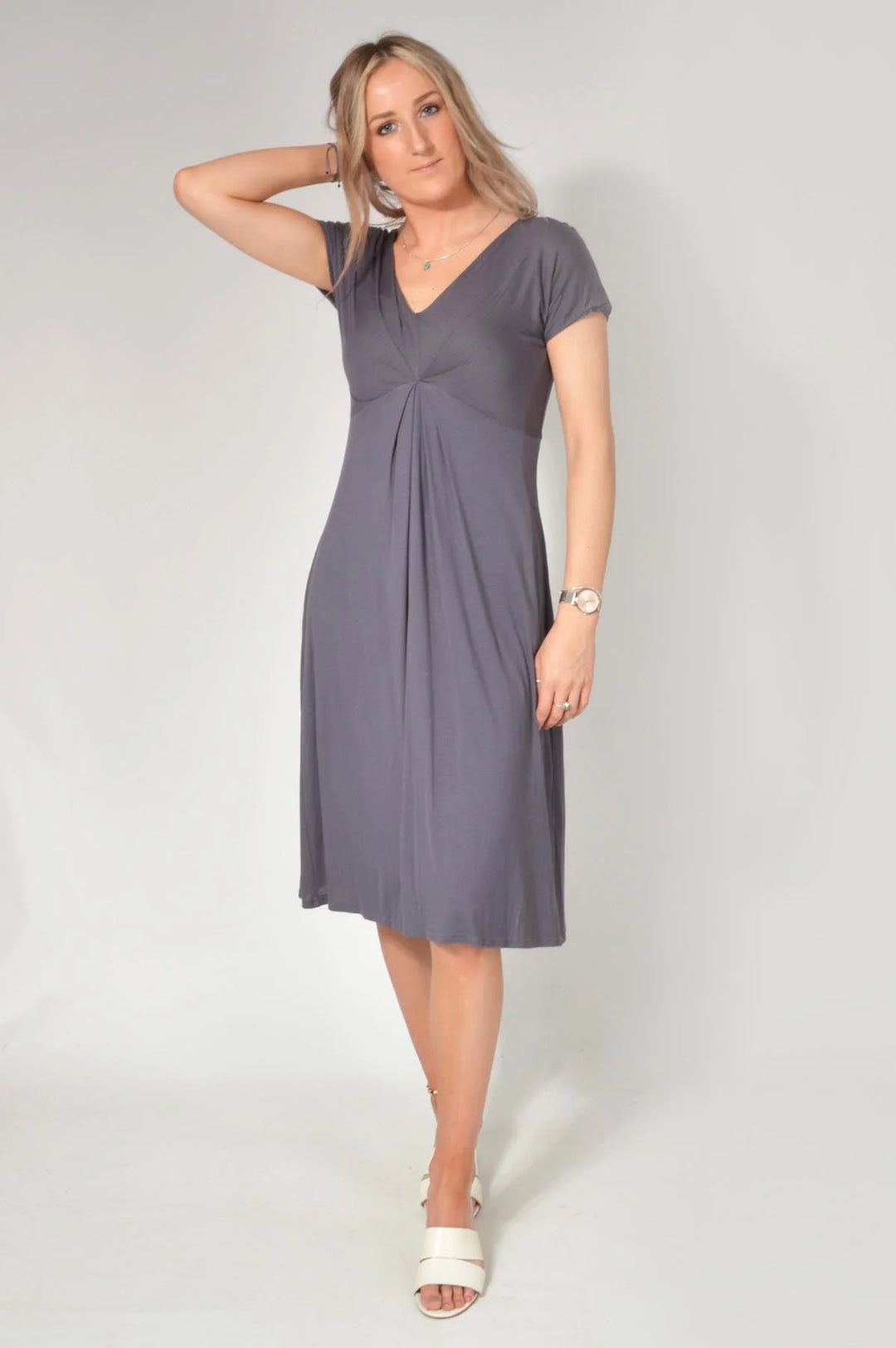 Pure V Neck Jersey Wrap Dress