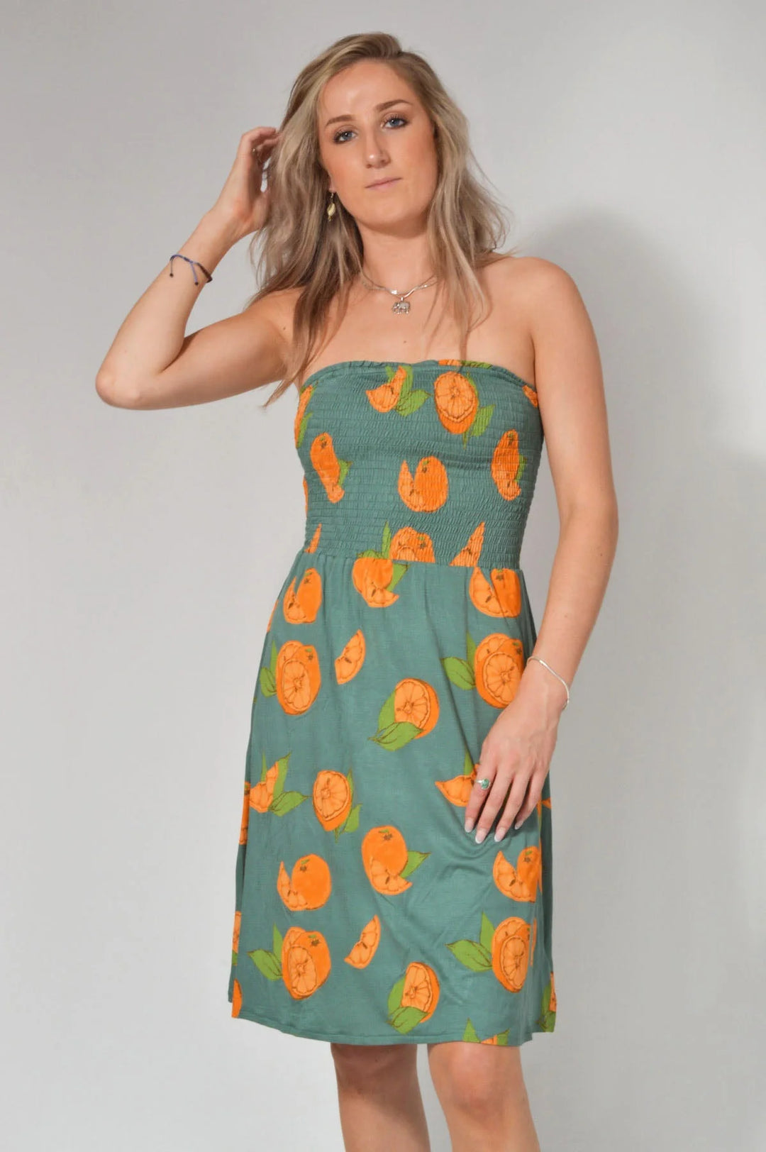 Secret Label Bandeau Fruit Print Beach Dress