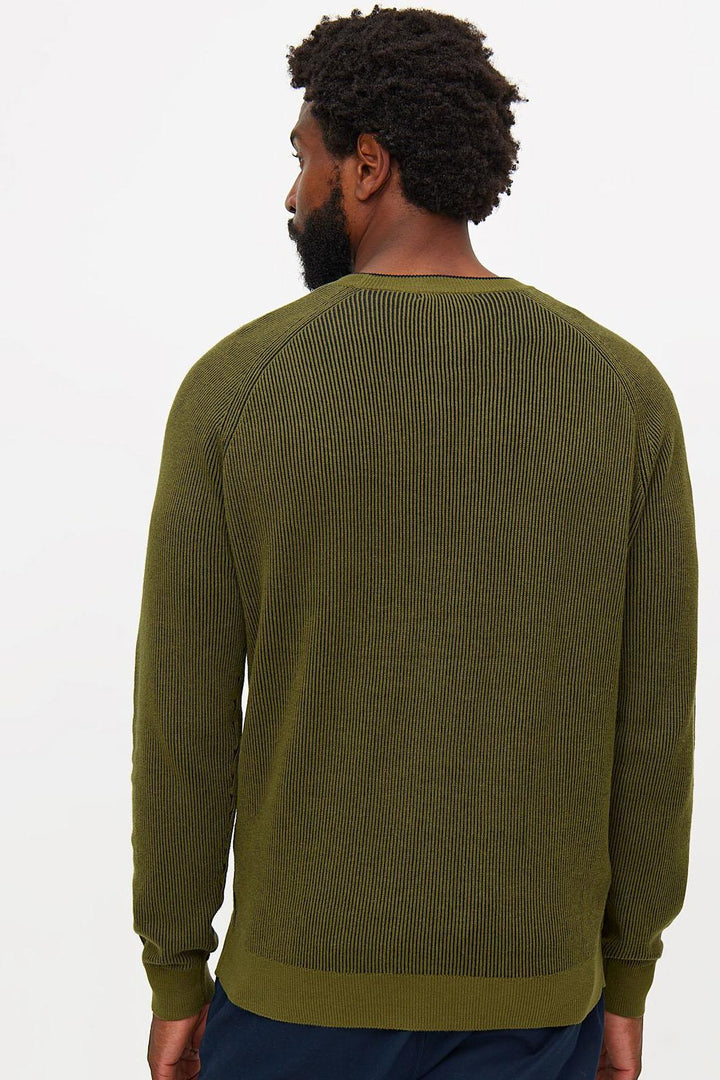 Mens Ribbed Round Neck Jumper