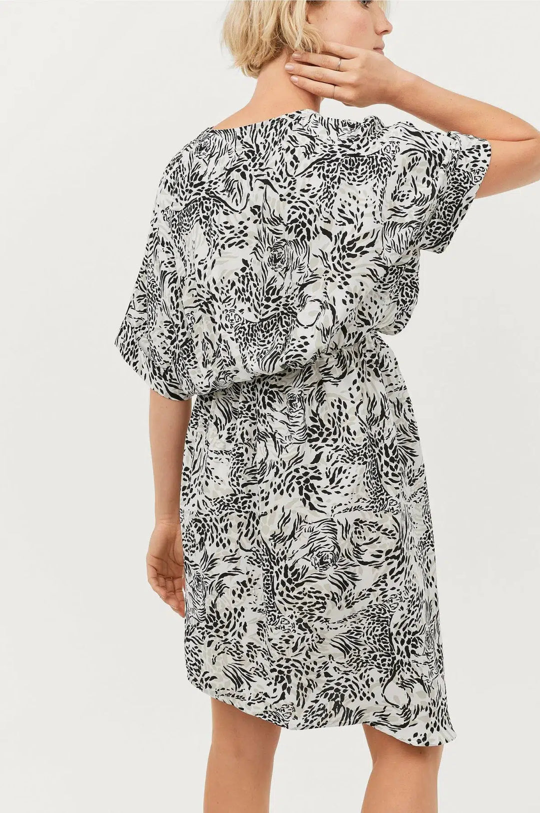 Ellos Abstract Print Wrap Dress