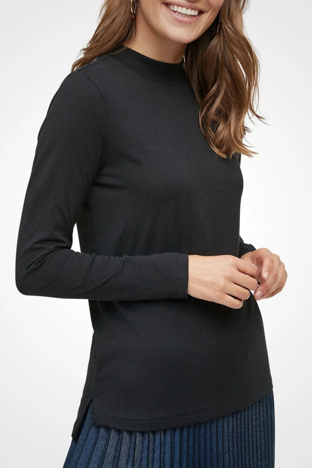 Secret Label High Neck Long Sleeve Jersey Top Black / 6