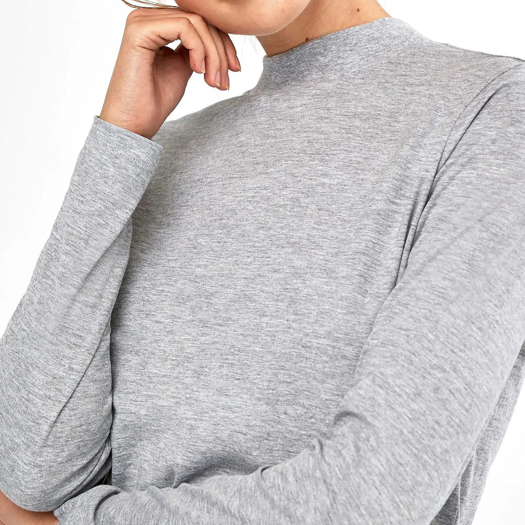 Secret Label High Neck Long Sleeve Jersey Top