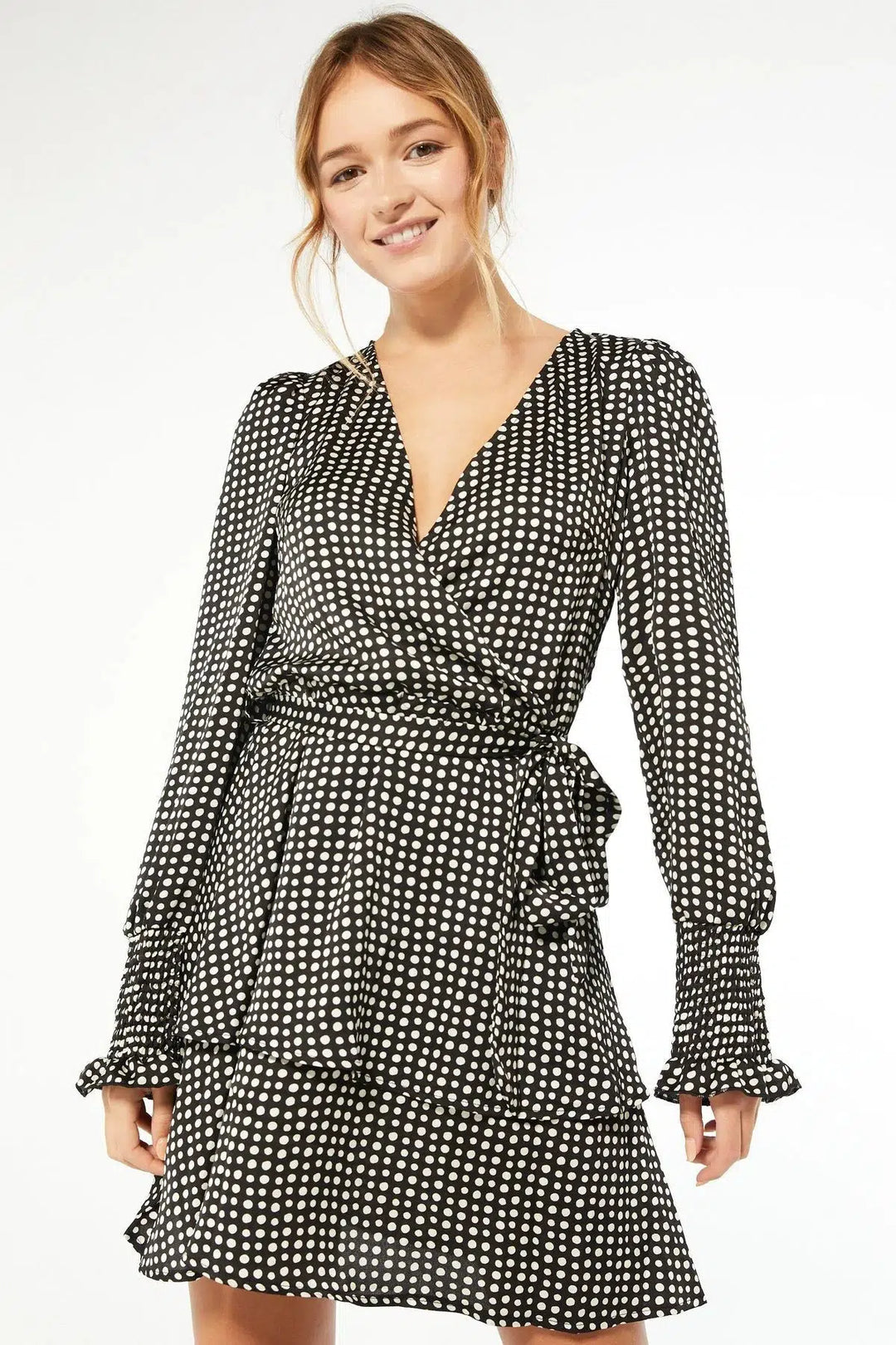 Secret Label Spot Floaty Wrap Dress