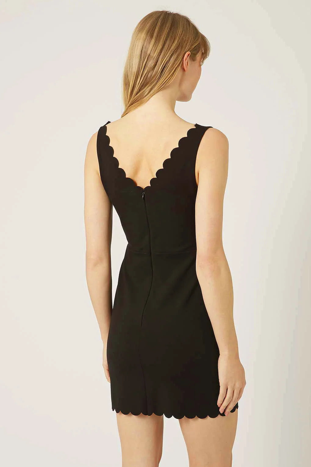 Topshop Scallop Edge Cut Out Dress