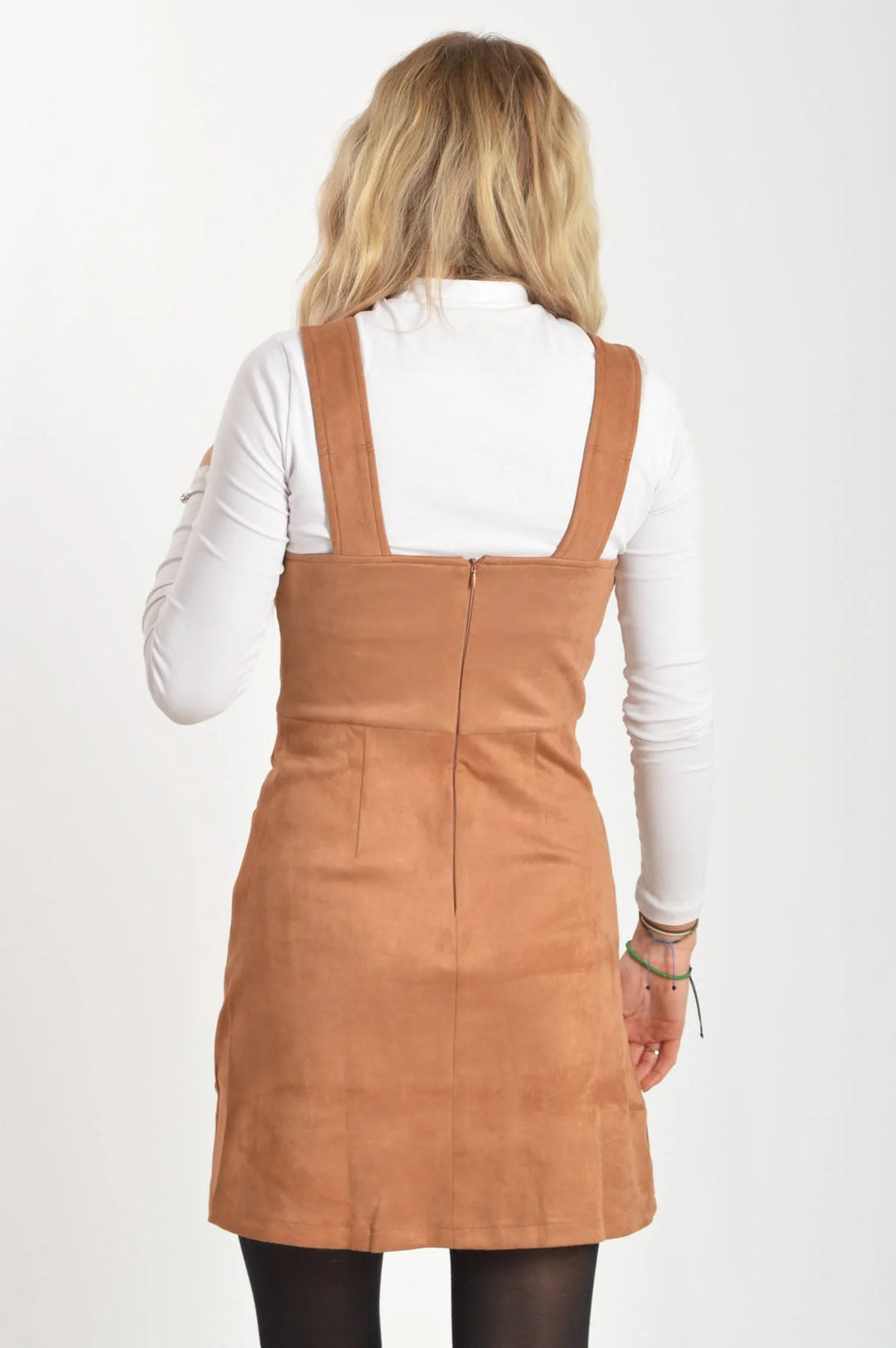 Oliver Bonas Faux Suede Pinafore Dress