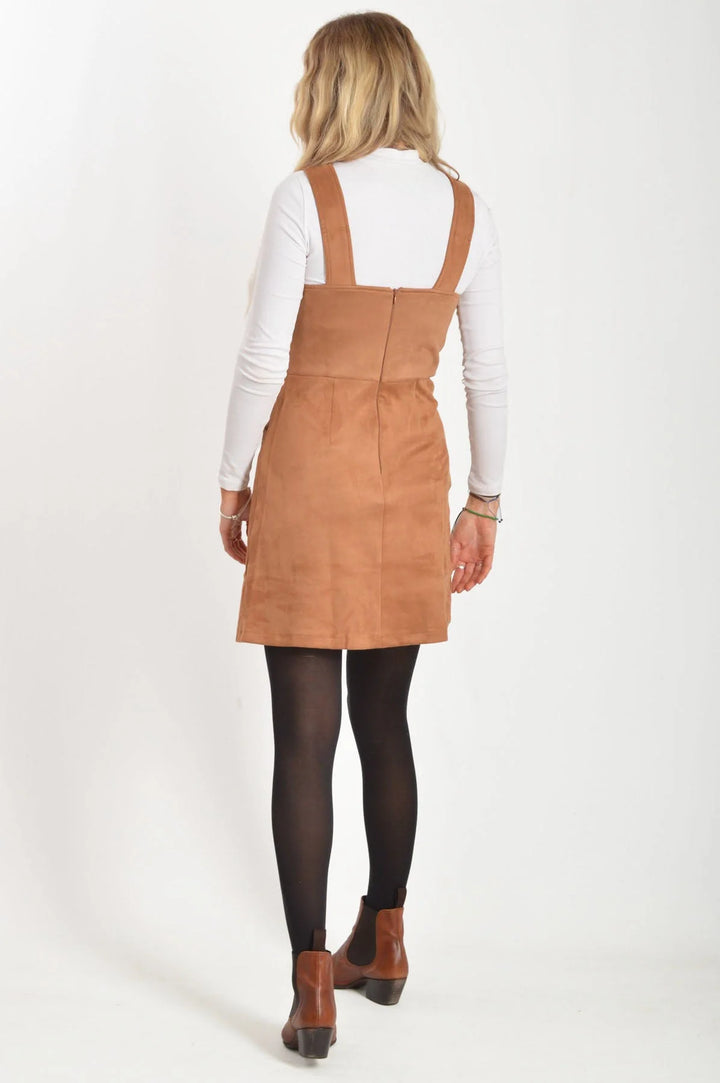 Oliver Bonas Faux Suede Pinafore Dress