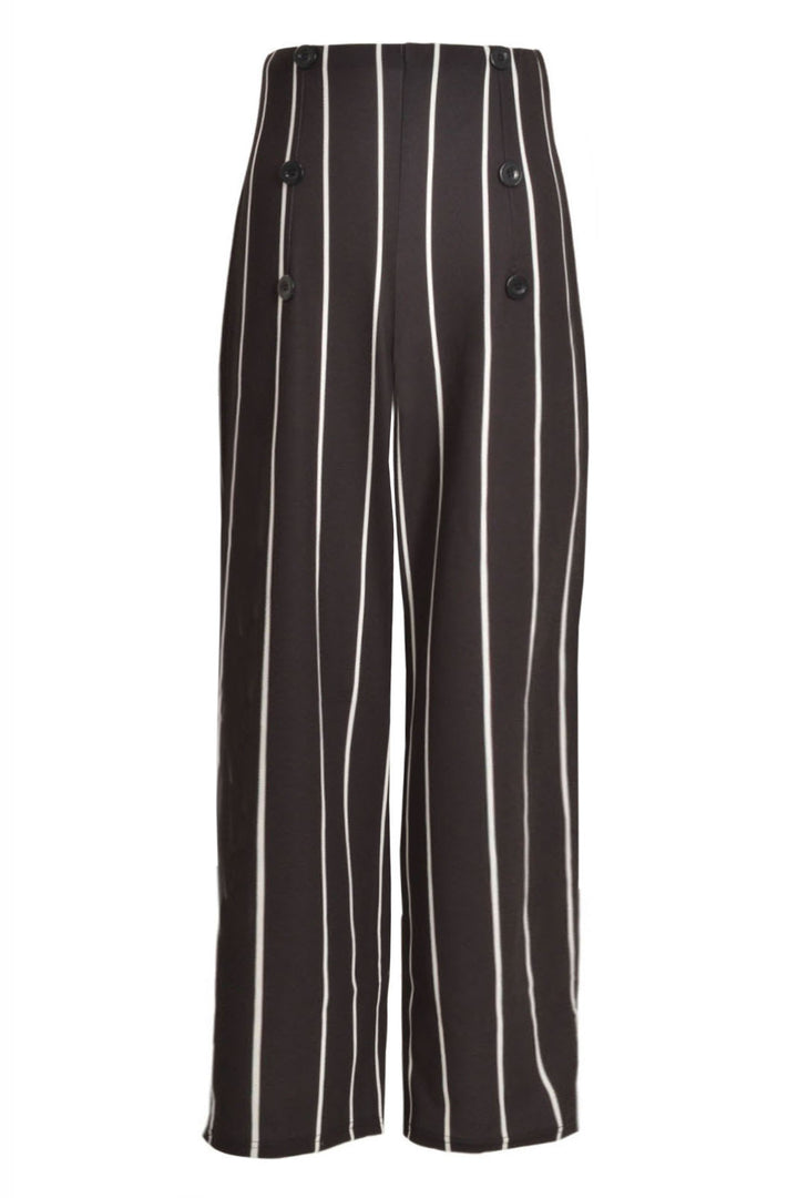 Pinstripe Wide Leg Trousers