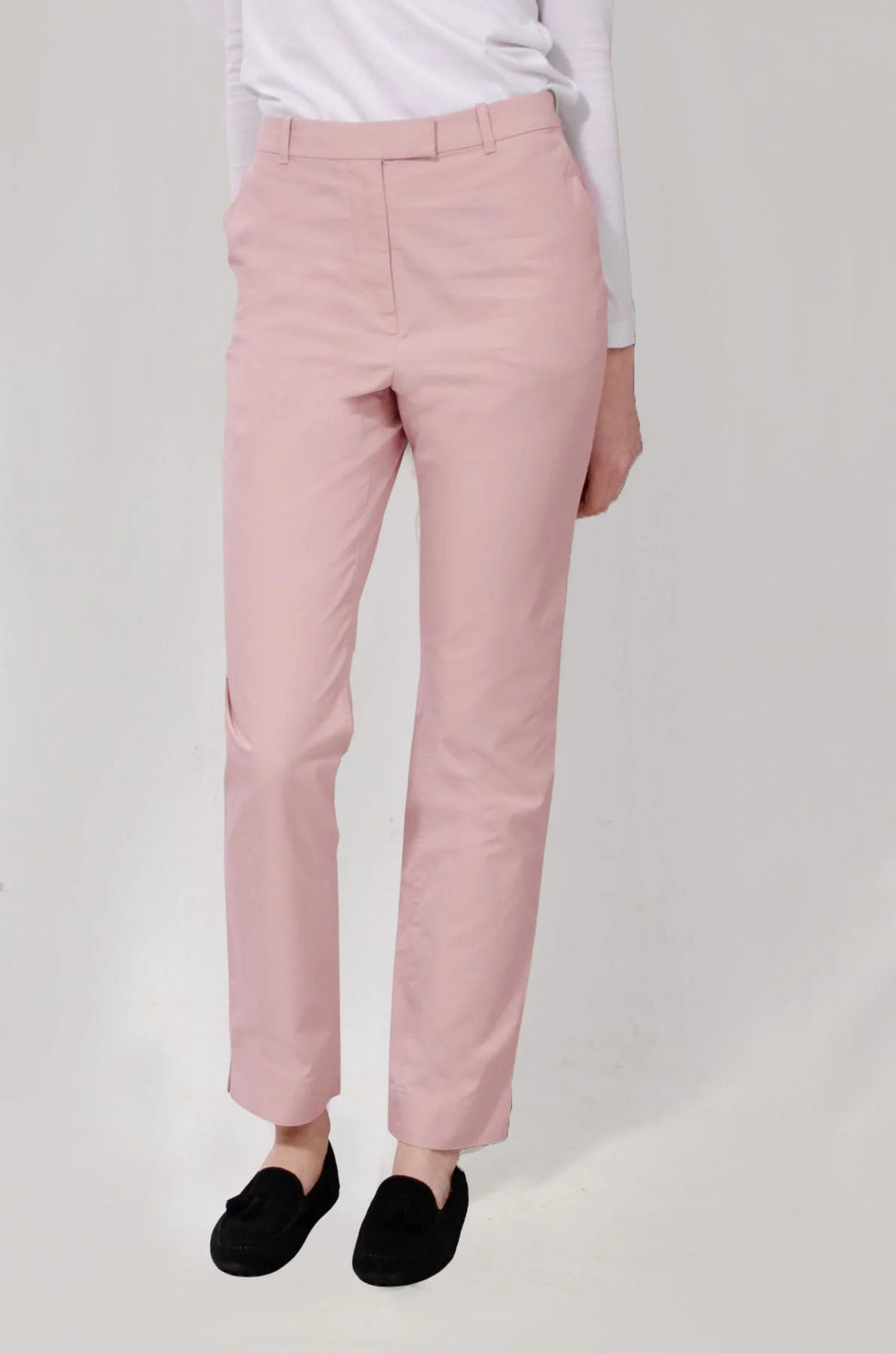 M&S Straight Leg Chino Trousers Pink / 10 / Short