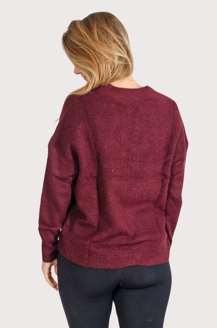 Soft Ribbed V Neck Jumper