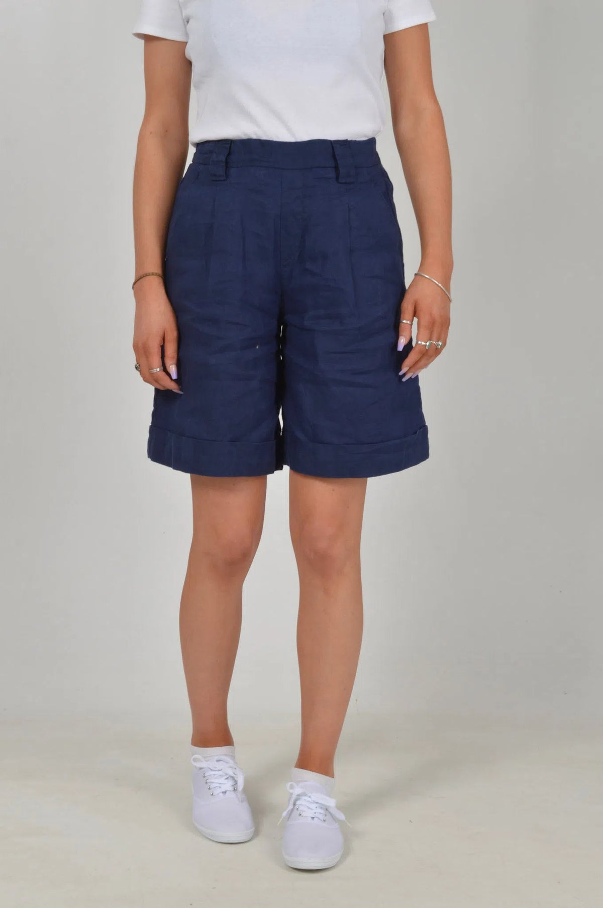 Wide Leg Linen Shorts