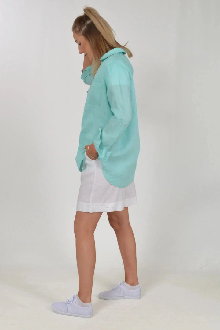 Wide Leg Linen Shorts