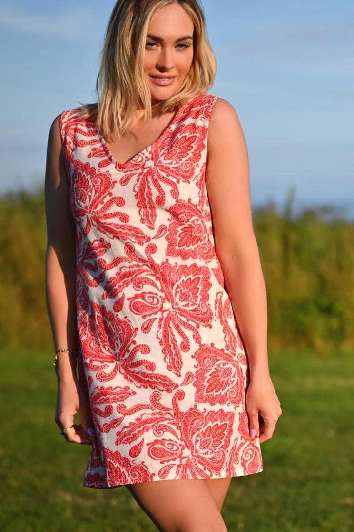 Lipsy Paisley Sleeveless Linen Dress