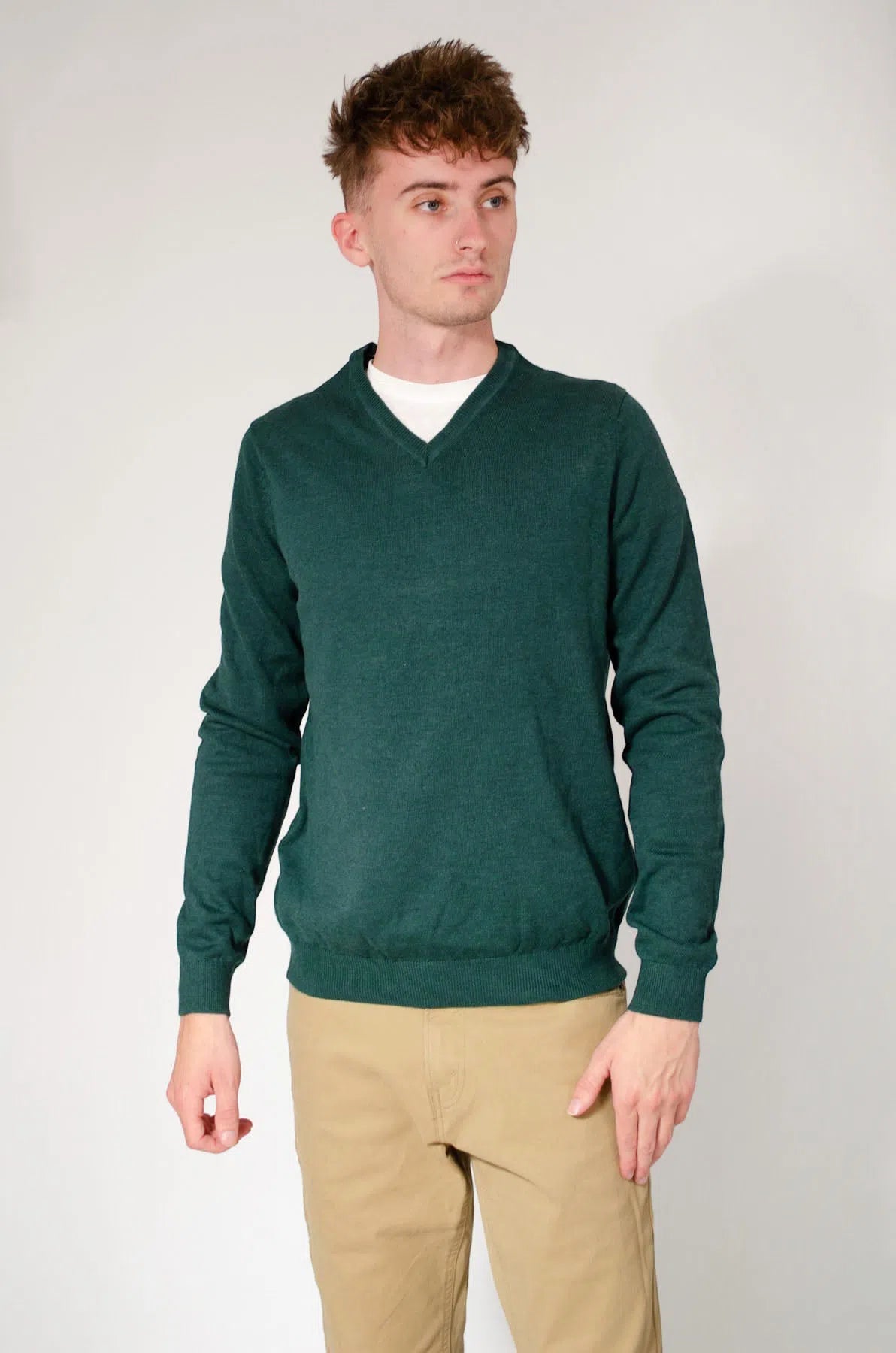 Fine Knit V Neck Jumper