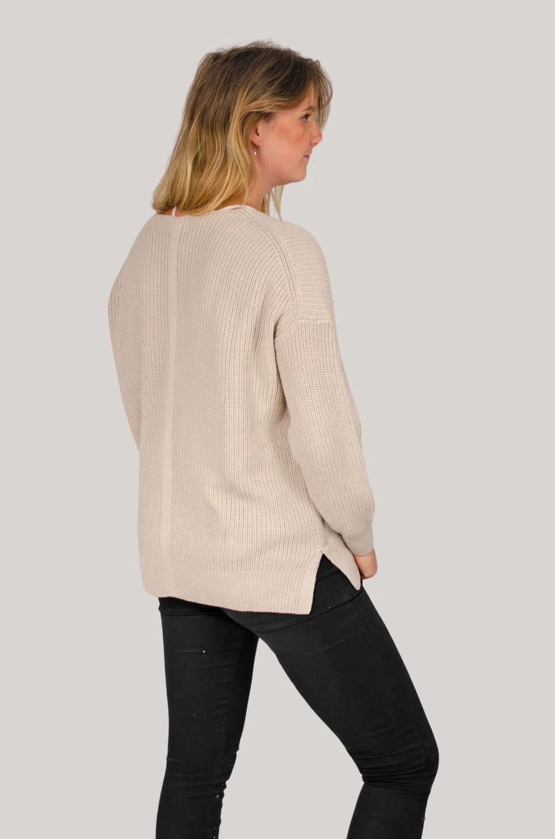 Chunky Oversize V Neck Jumper