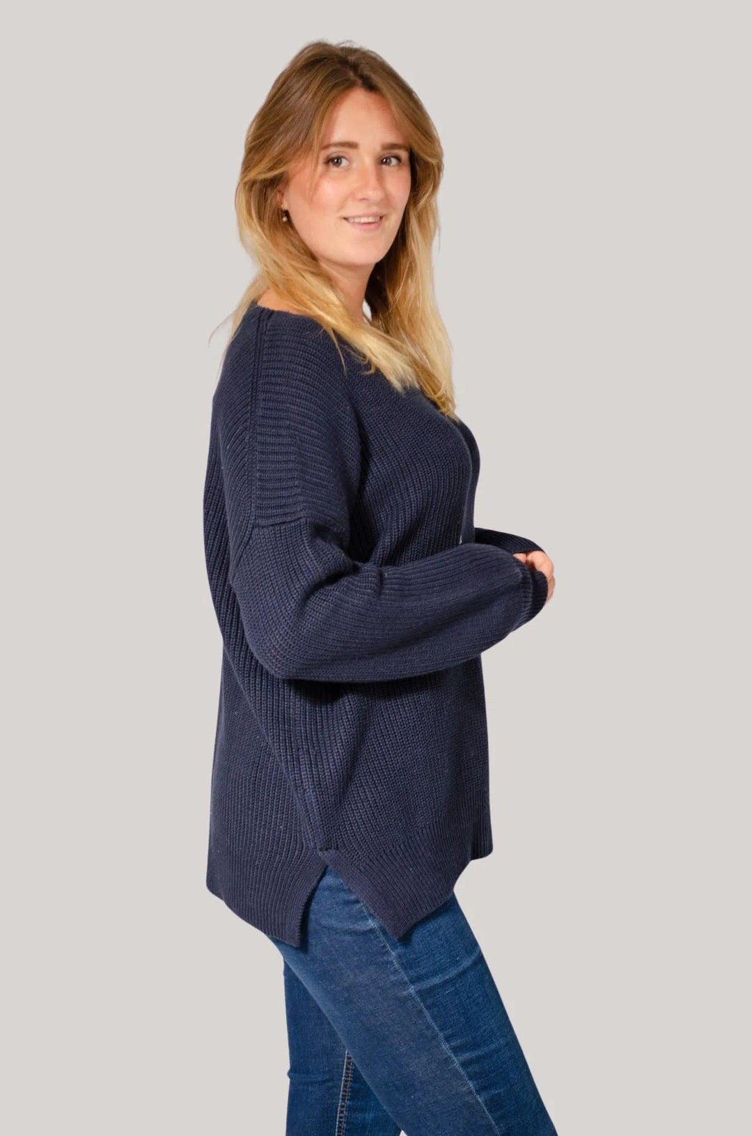 Chunky Oversize V Neck Jumper