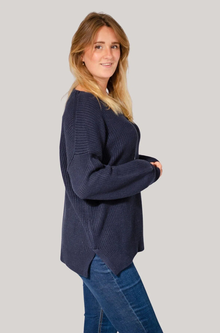 Chunky Oversize V Neck Jumper