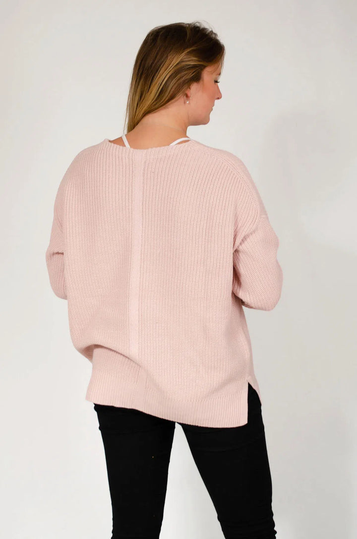 Chunky Oversize V Neck Jumper