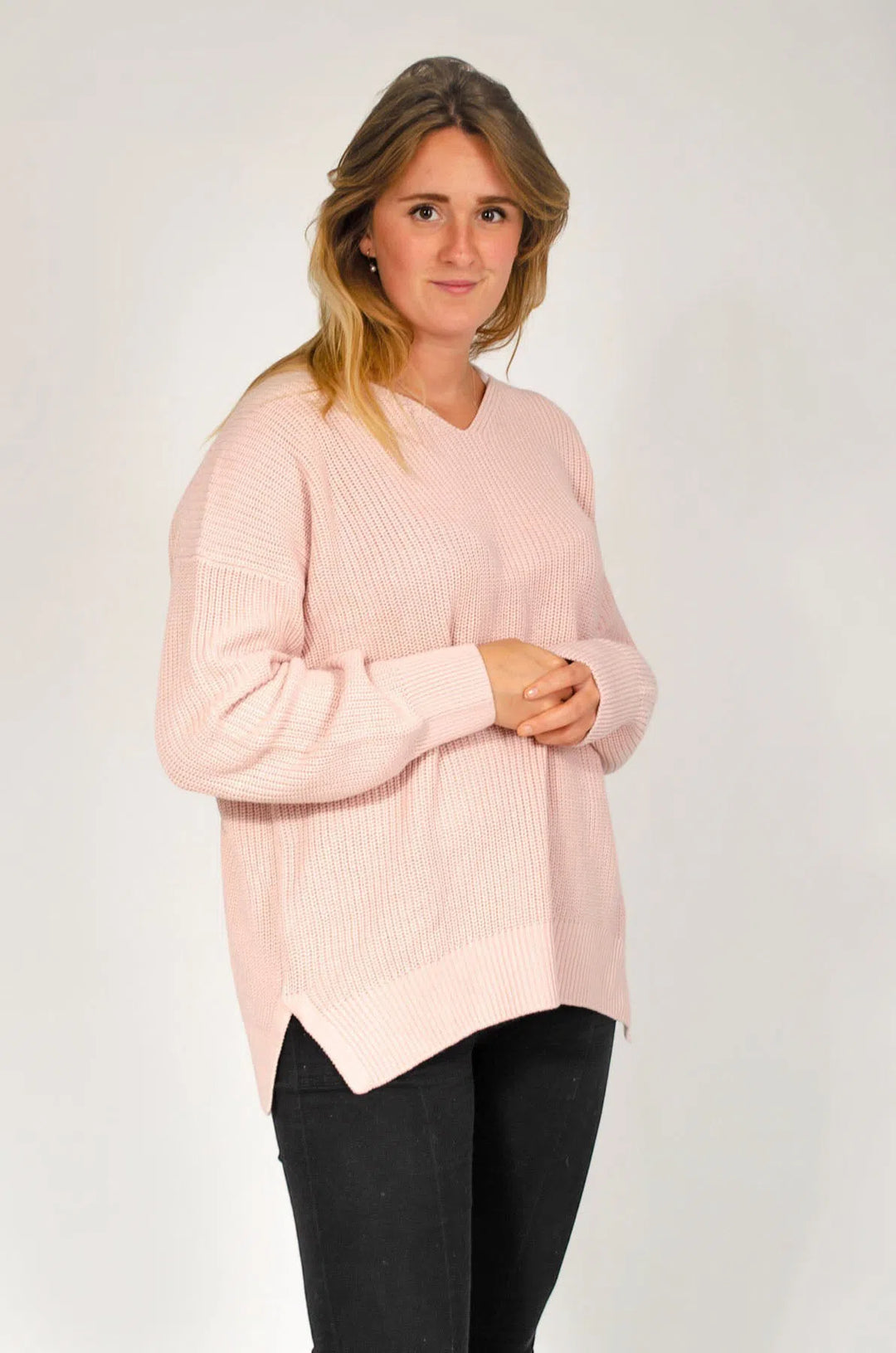 Chunky Oversize V Neck Jumper