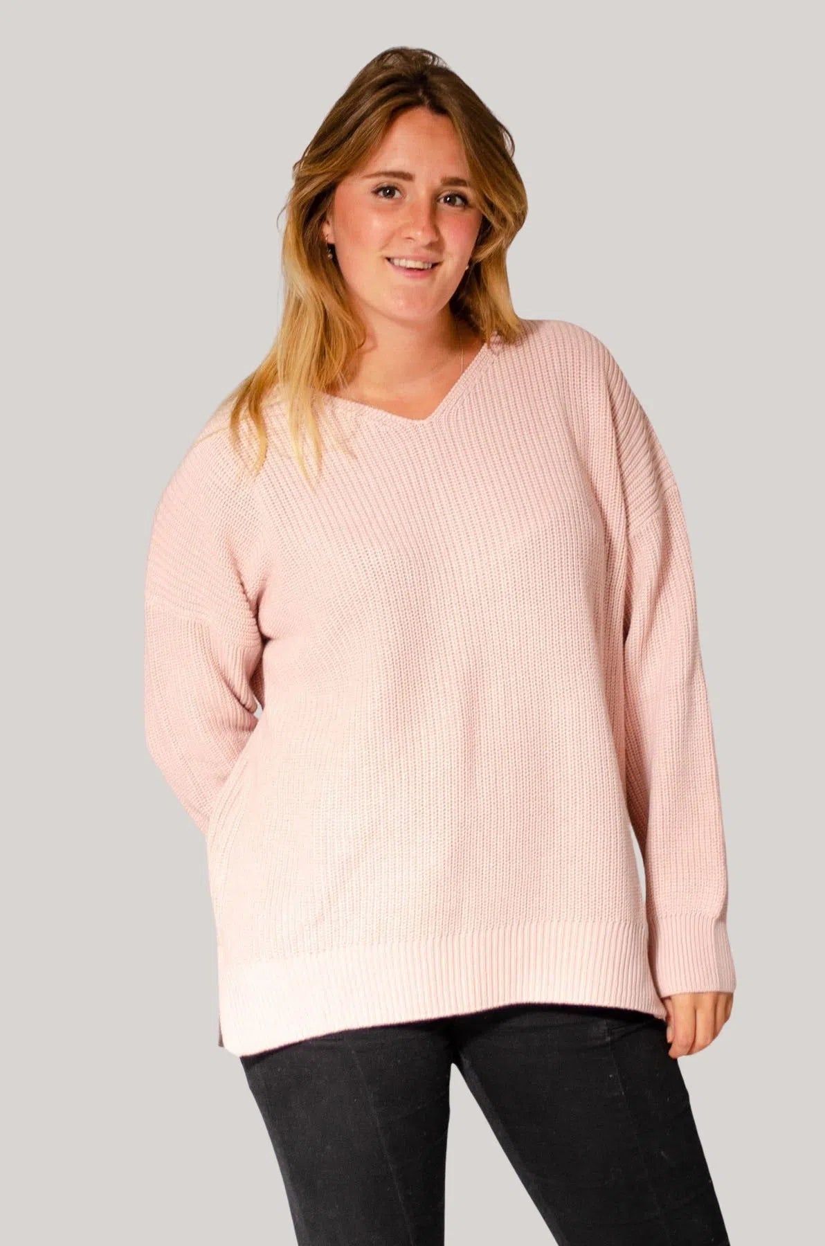 Chunky Oversize V Neck Jumper