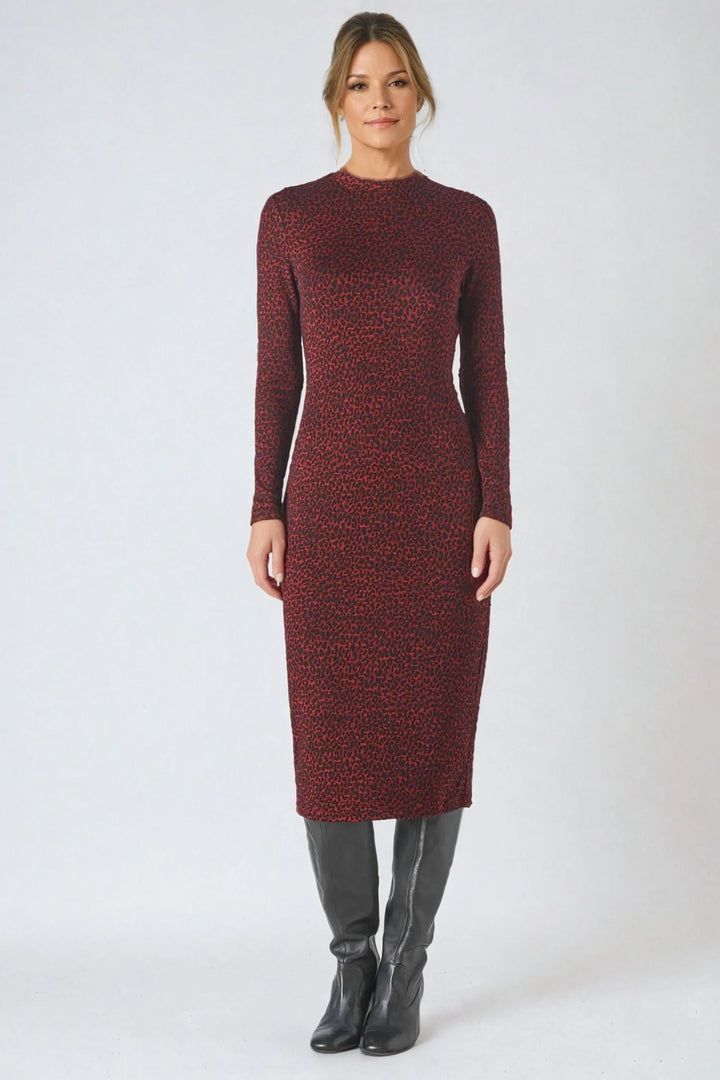 Animal Jacquard Jersey Midi Dress