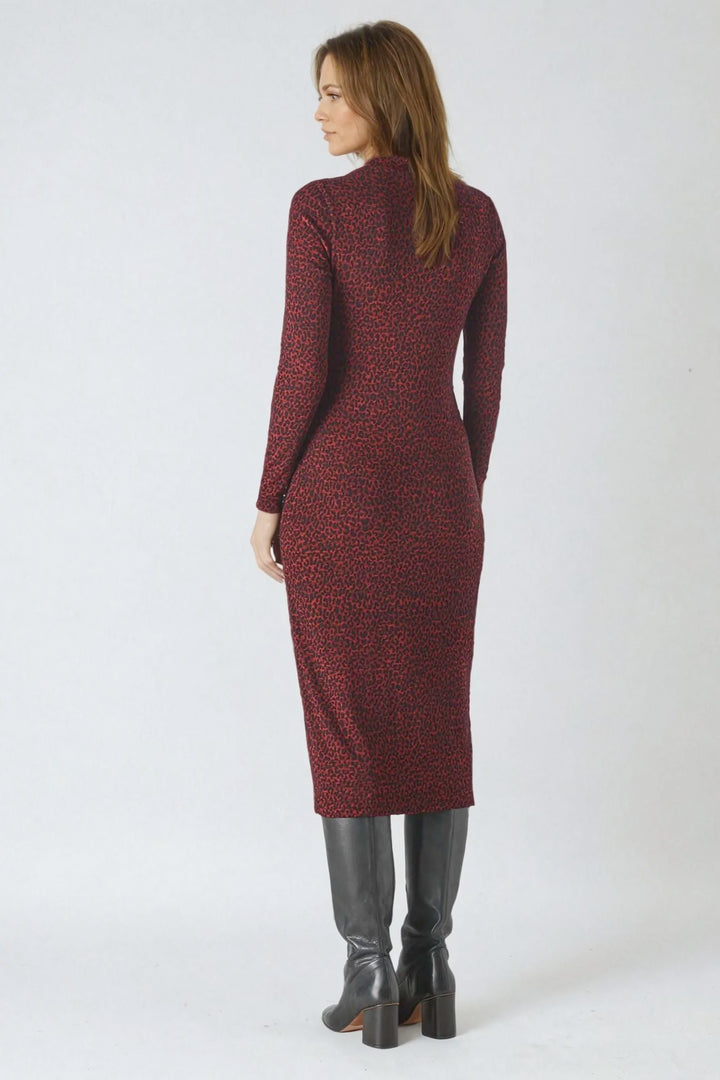 Animal Jacquard Jersey Midi Dress