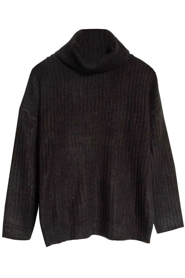 Cowl Neck Ribbed Jumper