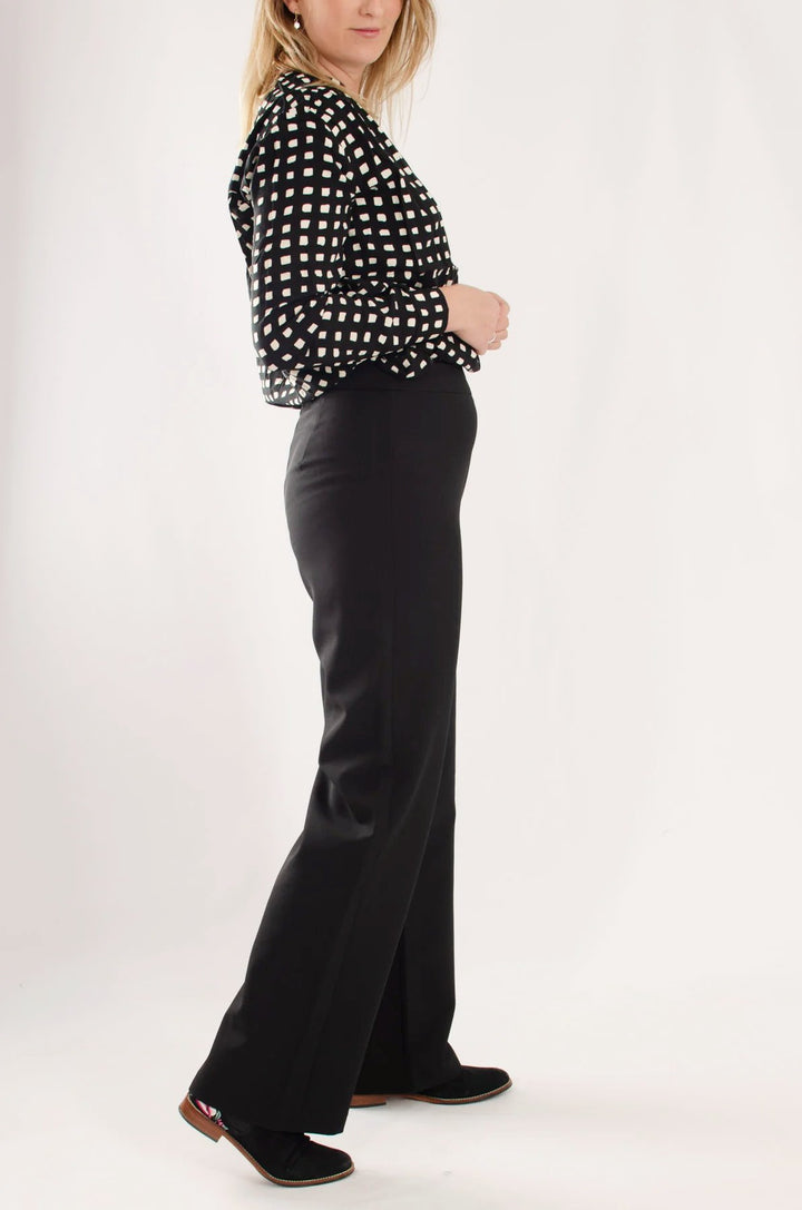 High Waist Wide Leg Smart Trousers