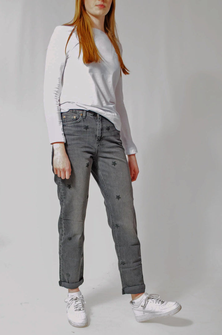 Boyfriend Star Ankle Grazer Jeans