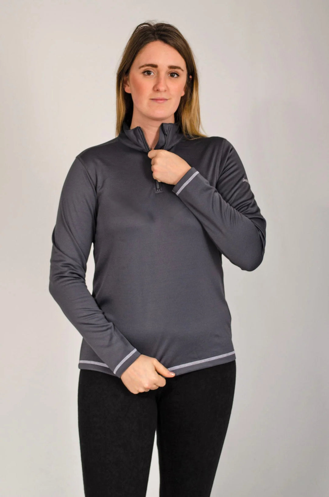 Dare2B Quarter Zip Sports Fleece Top Grey / 16